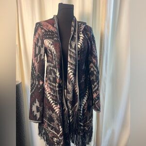Lucky Brand Multicolor Fringe Cardigan